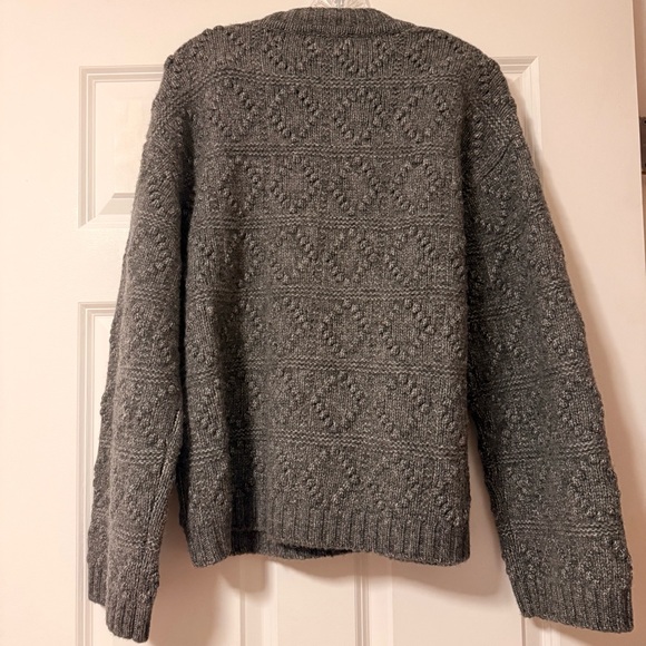 GANNI | Gray Bubble Textured Pullover Sweater - Picture 7 of 11